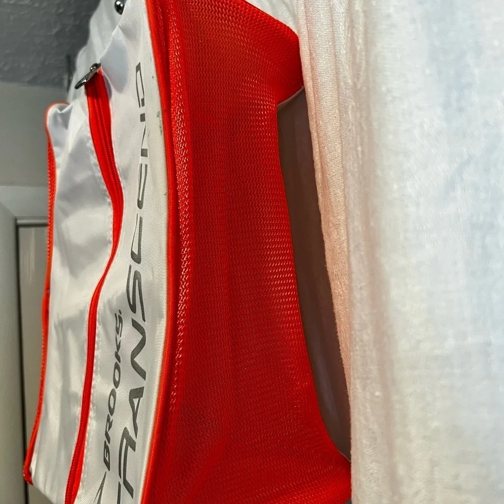 Brooks Transcend shoe bag. Like new, never used. Bright orange and white.